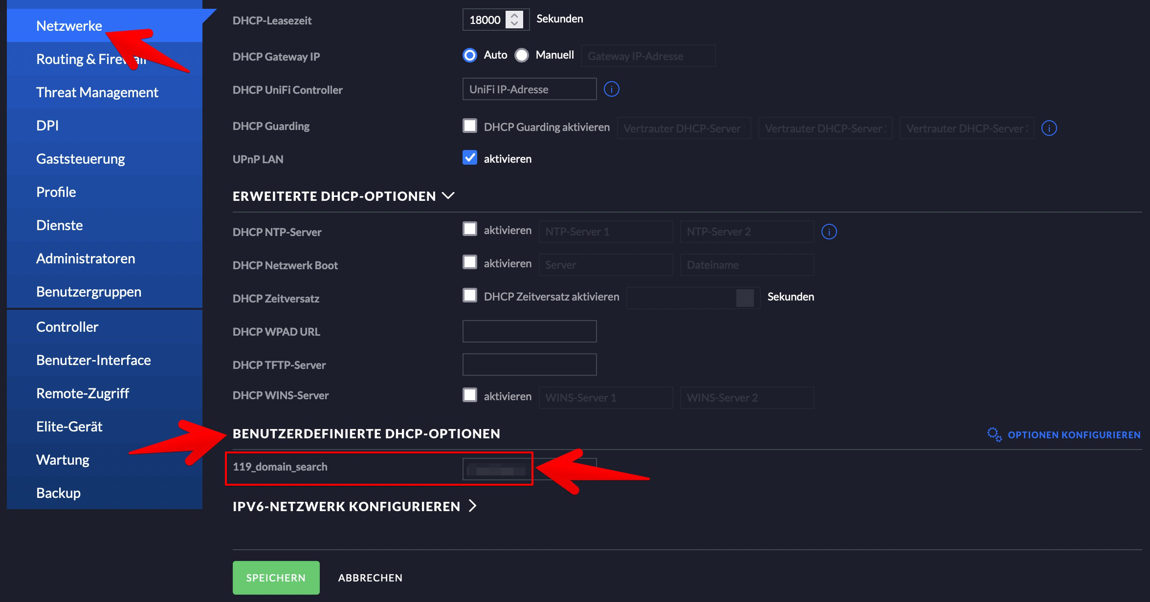 unifi network settings